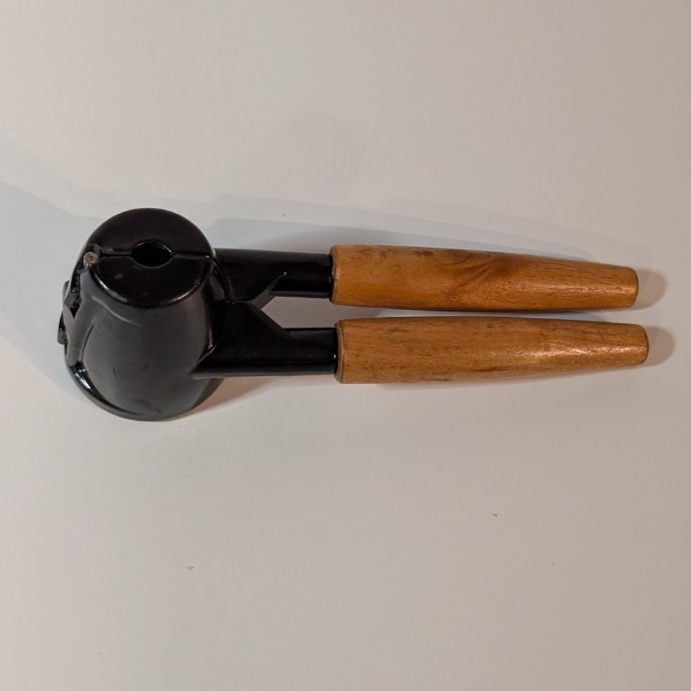 Vintage German Nutcracker Wood Wooden Handle, Study Handheld Nut Cracker ,Opener