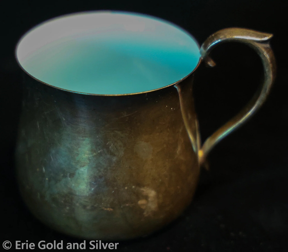 Reed & Barton Blue Enamel Cup