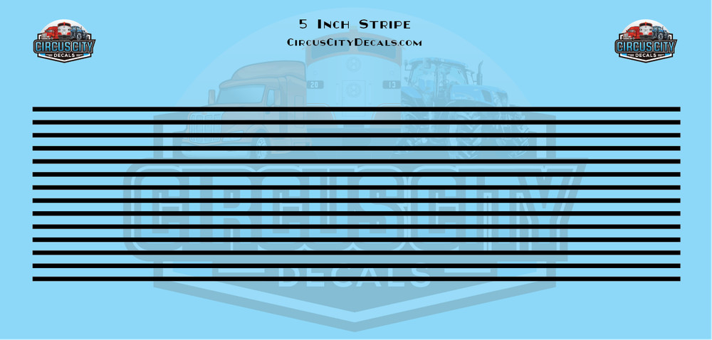 5 Inch Black Stripes 1:87 HO Scale