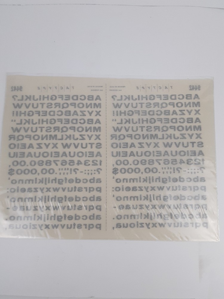 TACTYPE 9442 double Sheet Dry Transfer