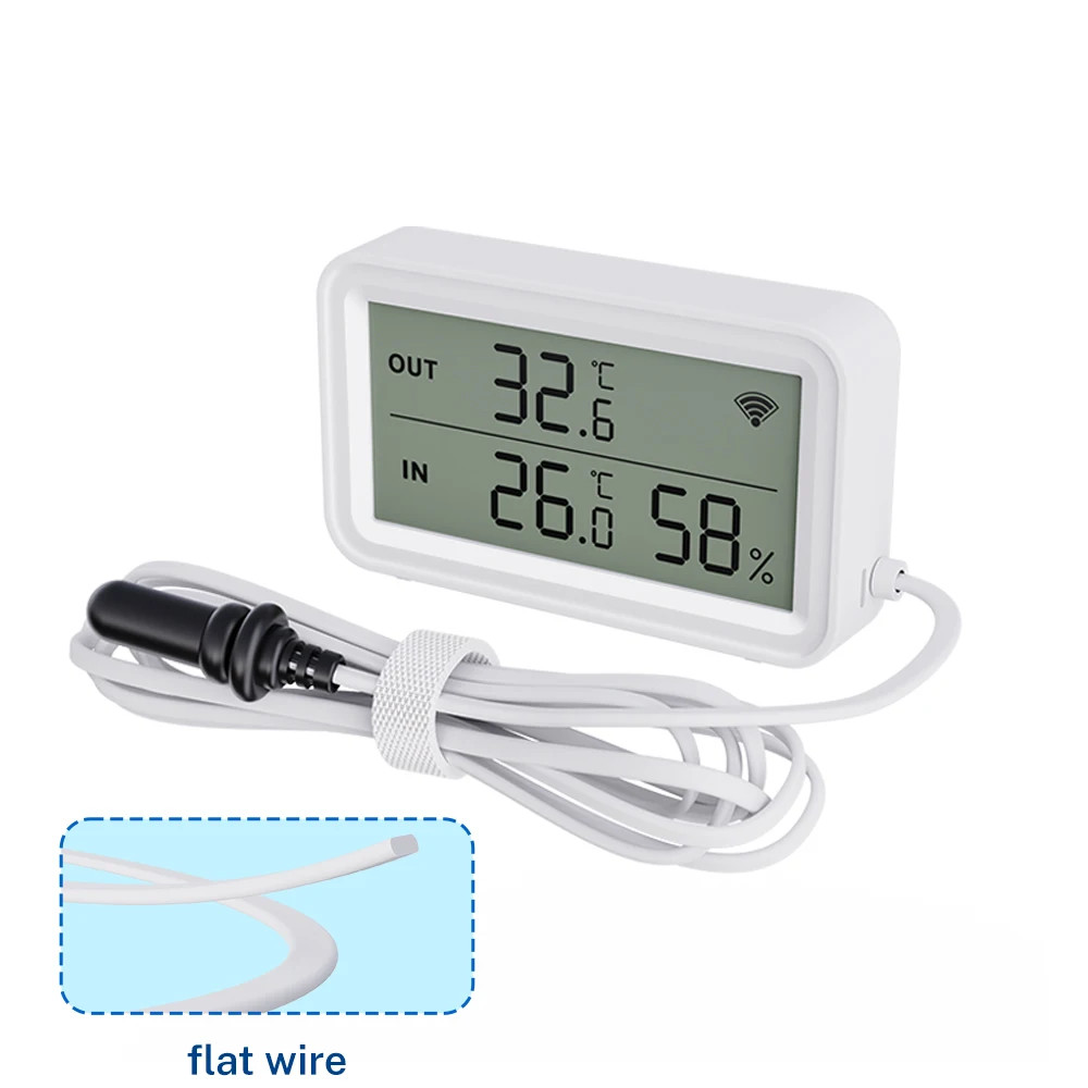 Tuya WiFi Zigbee  Temperature Humidity Sensor LCD Screen Thermometer with Extern