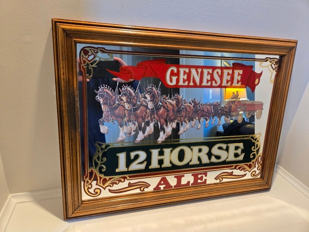 GENESEE 12 HORSE ALE Mirror Sign