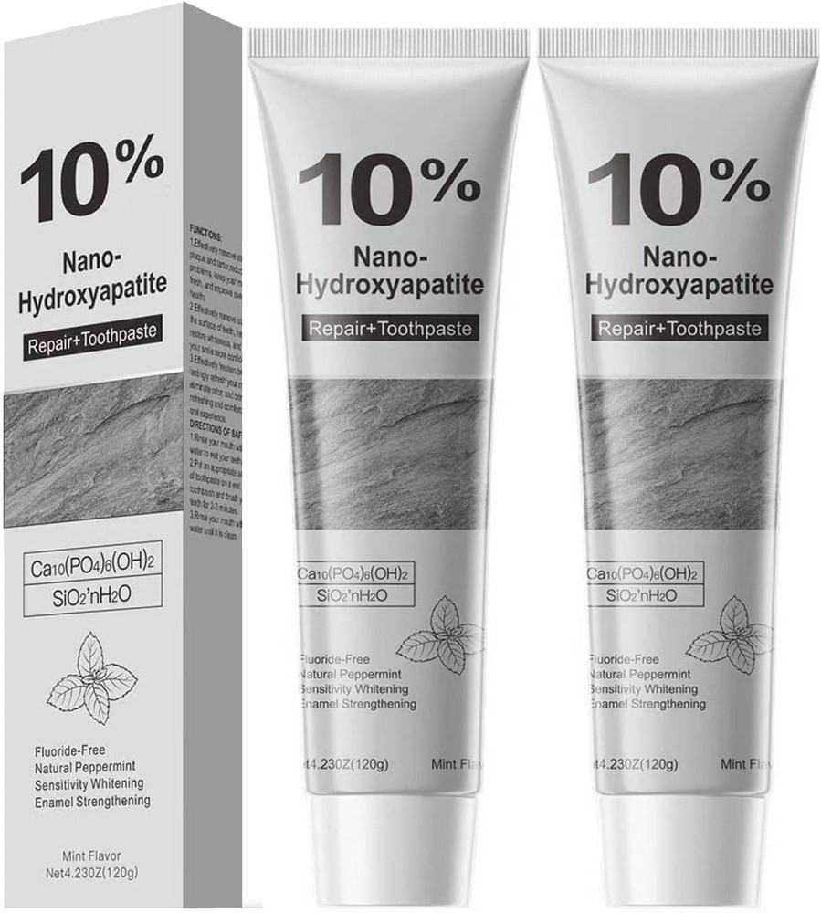 Fluoride-Free Hydroxyapatite Solution: 2PCS Enamel Care for Sensitive Teeth