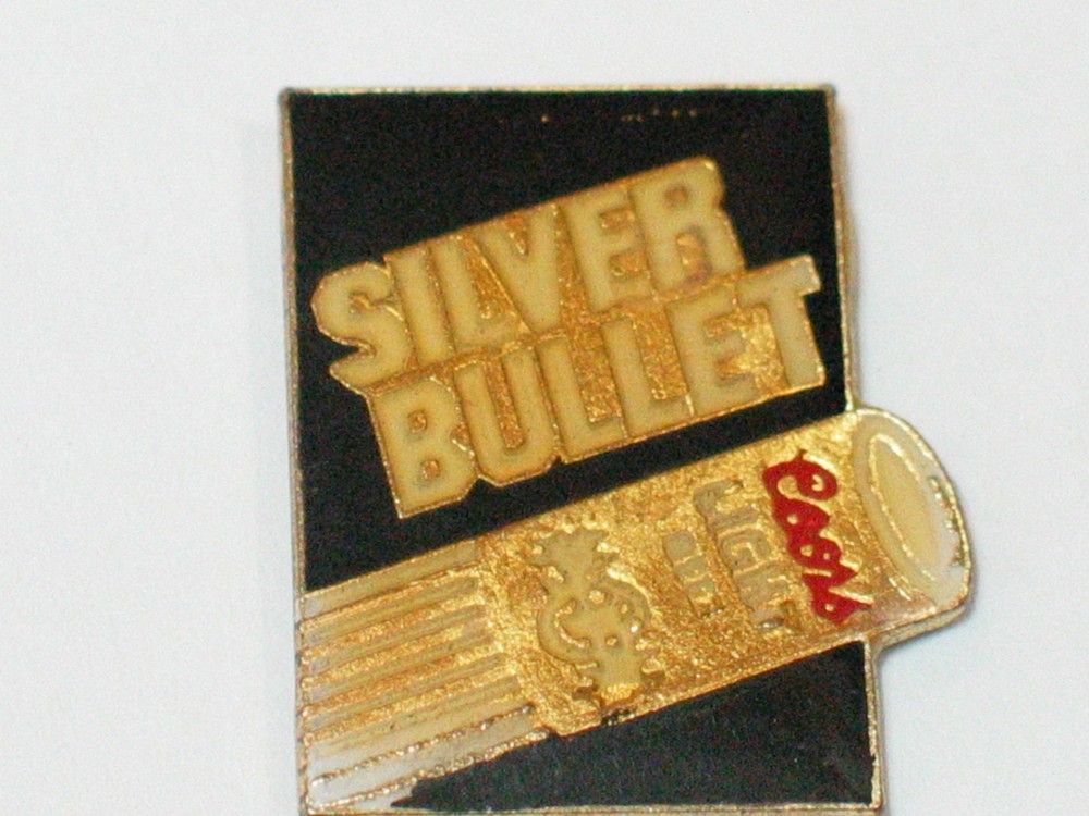 Vintage Coors Light Silver Bullet Beer Pin (#3) **