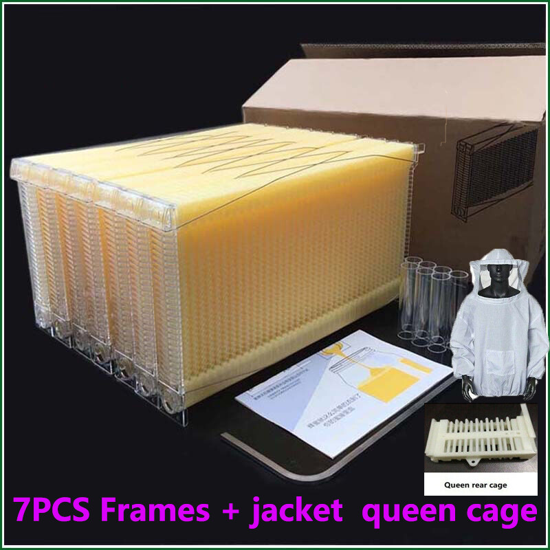 7x Auto Plastic Beekeeping Frames Honey Comb Frames For Beehive House Boxes