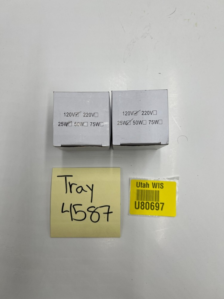 (QTY 2) Light Bulbs 120V, 25W  Clear/Silver