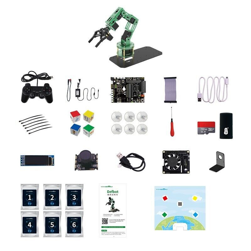 DOFBOT 6DOF Robot Arm Kit Mechanical Arm AI Visual Recognition for Raspberry Pi