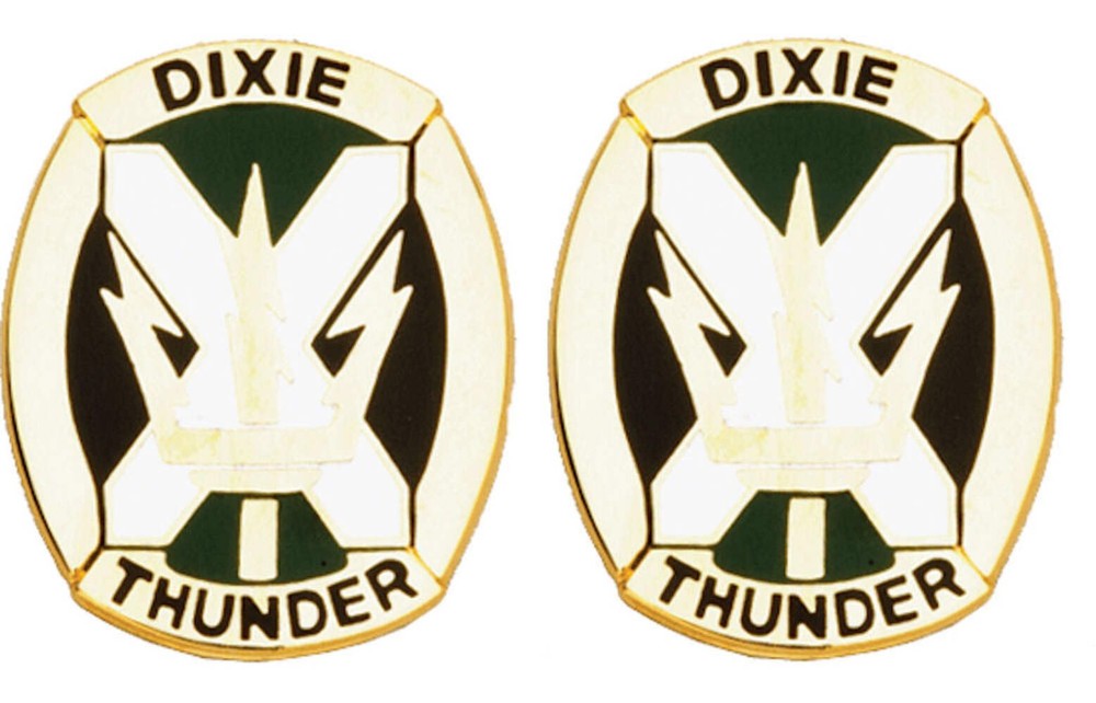 155th Armor Brigade Distinctive Unit Insignia - Pair - DIXIE THUNDER