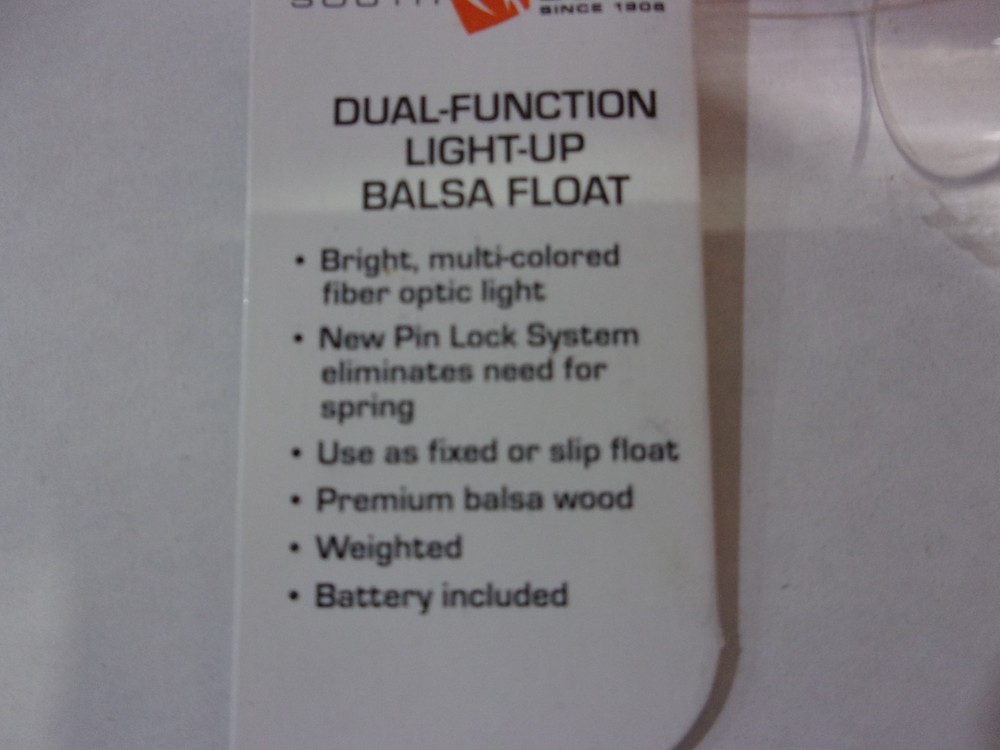 South Bend dual function fiber optic BOBBER NIP