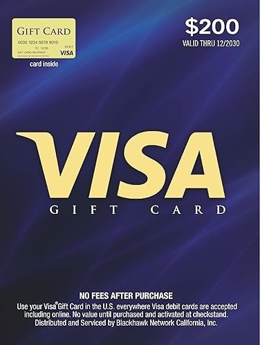 Visa $200 Gift Card Debit NO FEES