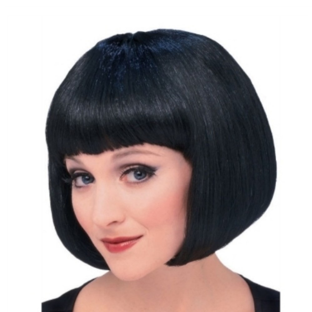 Womens Black Bob Supermodel Wig