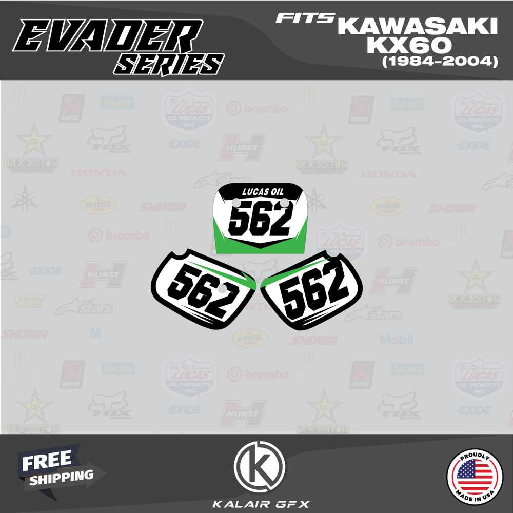 Graphics Kit for KAWASAKI KX60 (1984-2021) EVADER-GREEN