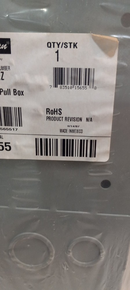 Hoffman ASE6X6X4EZ EZ Form Pull Box NEW