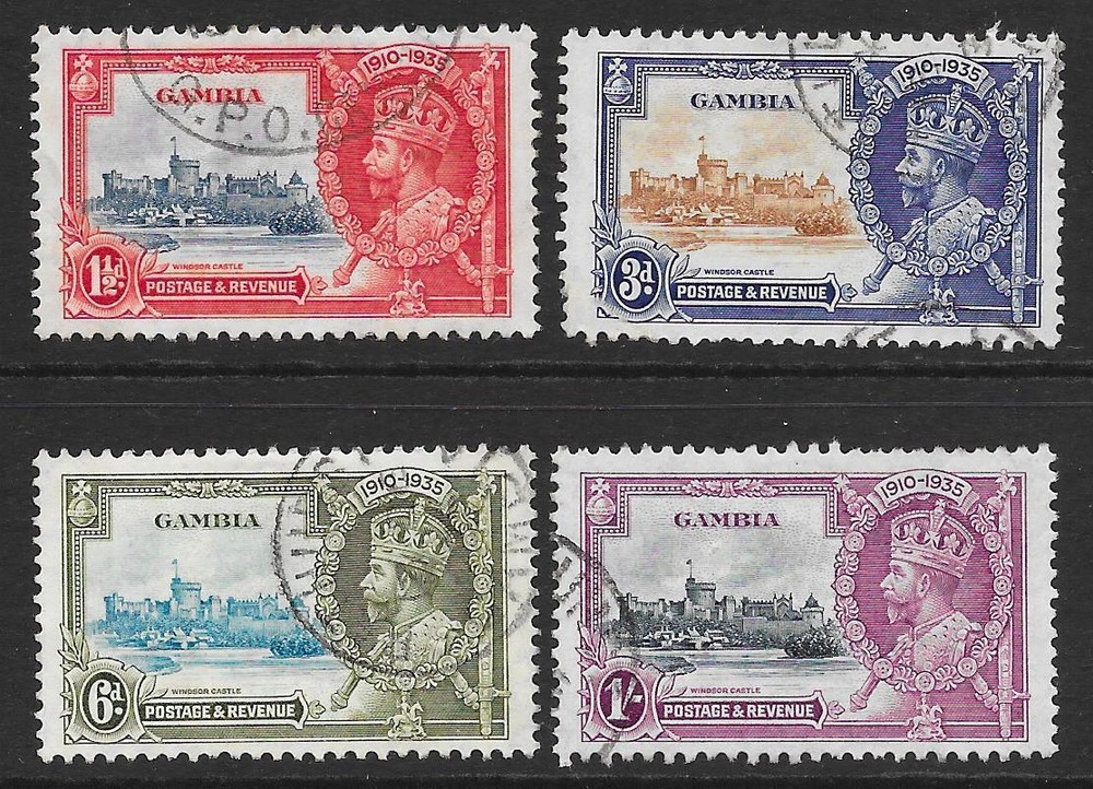 Gambia 1935 Silver Jubilee Set (Fine Used)