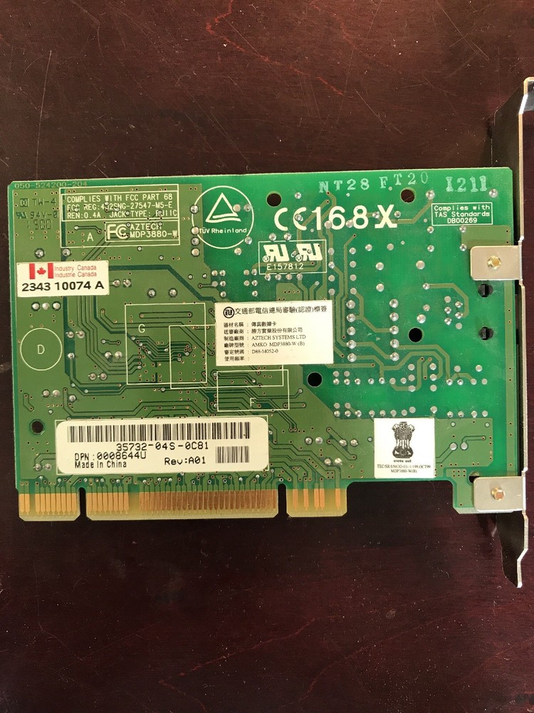 Aztech MDP3880 Fax Modem PCI