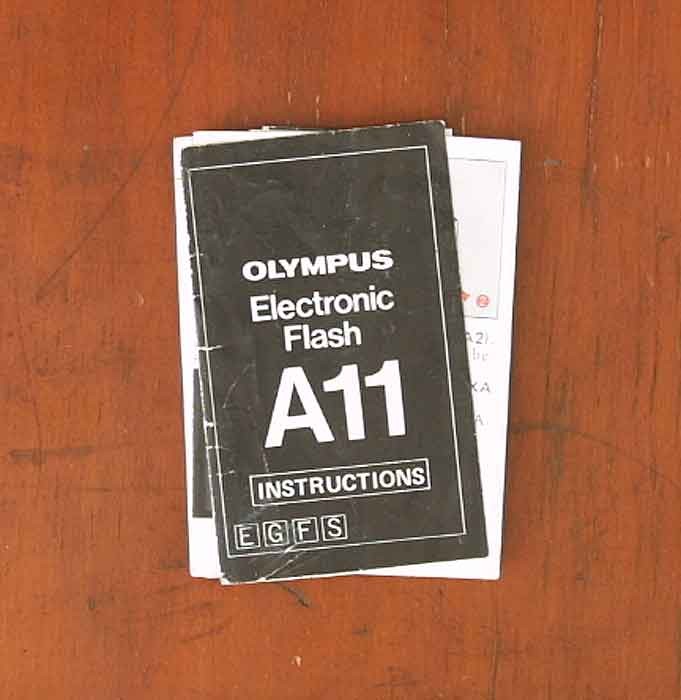 OLYMPUS FLASH A11 INSTRUCTION BOOK/47499