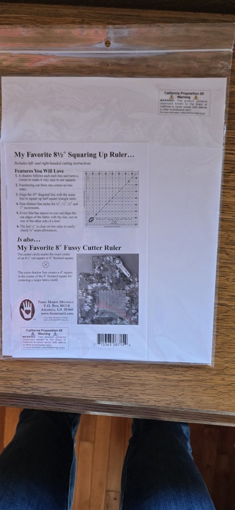 Marti Michelle 8 1/2 Squaring Up Ruler