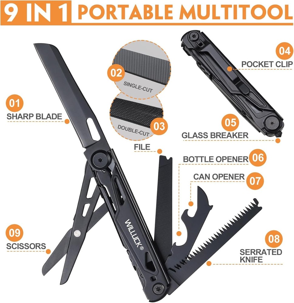 Multi Tool Pocket Knife EDC Camping Stocking Stuffer