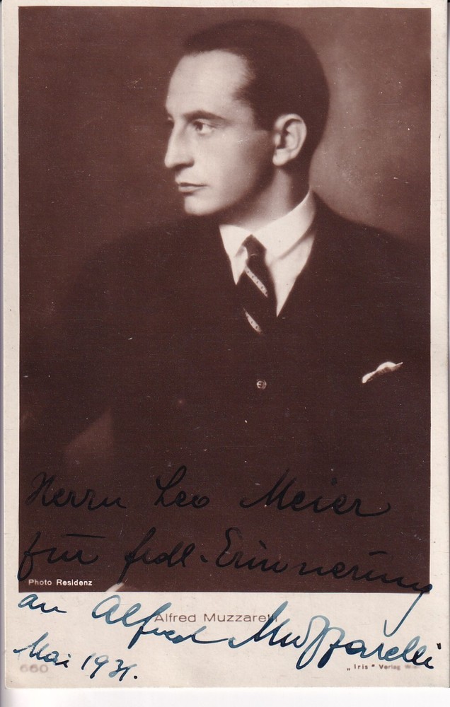 Alfred Muzzarelli opera original signed "May 1931"