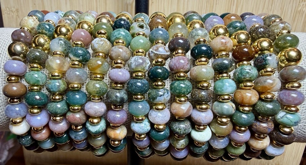 Indian Agate Stretch Bracelet