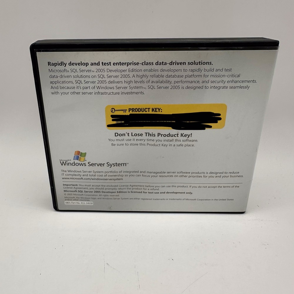 Microsoft SQL Server 2005 Developer Edition Data Management & Analysis