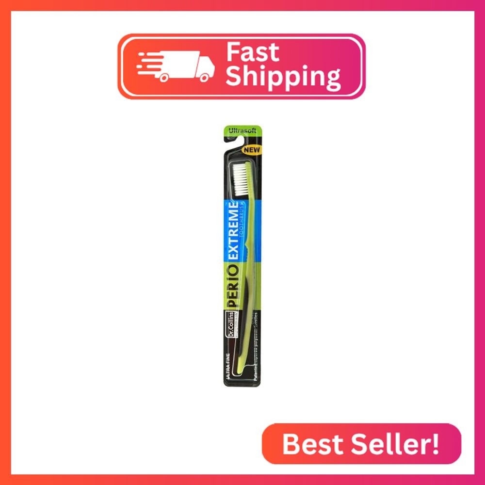 Dr. Collins Perio Extreme Toothbrush, (Colors Vary), 1 Count