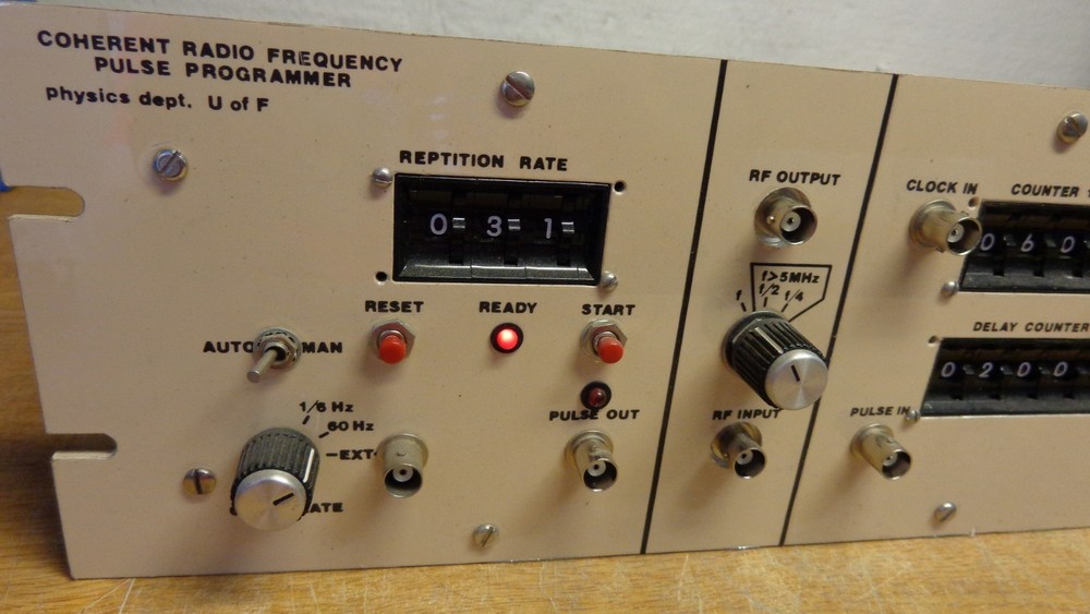 coherent radio frequency pulse programmer Physics dept. U of F