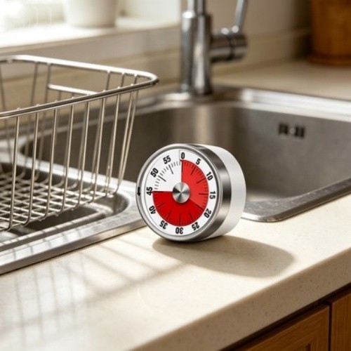 Visual Countdown Timer, 60-Minute Mechanical Timer for Home & Kitchen