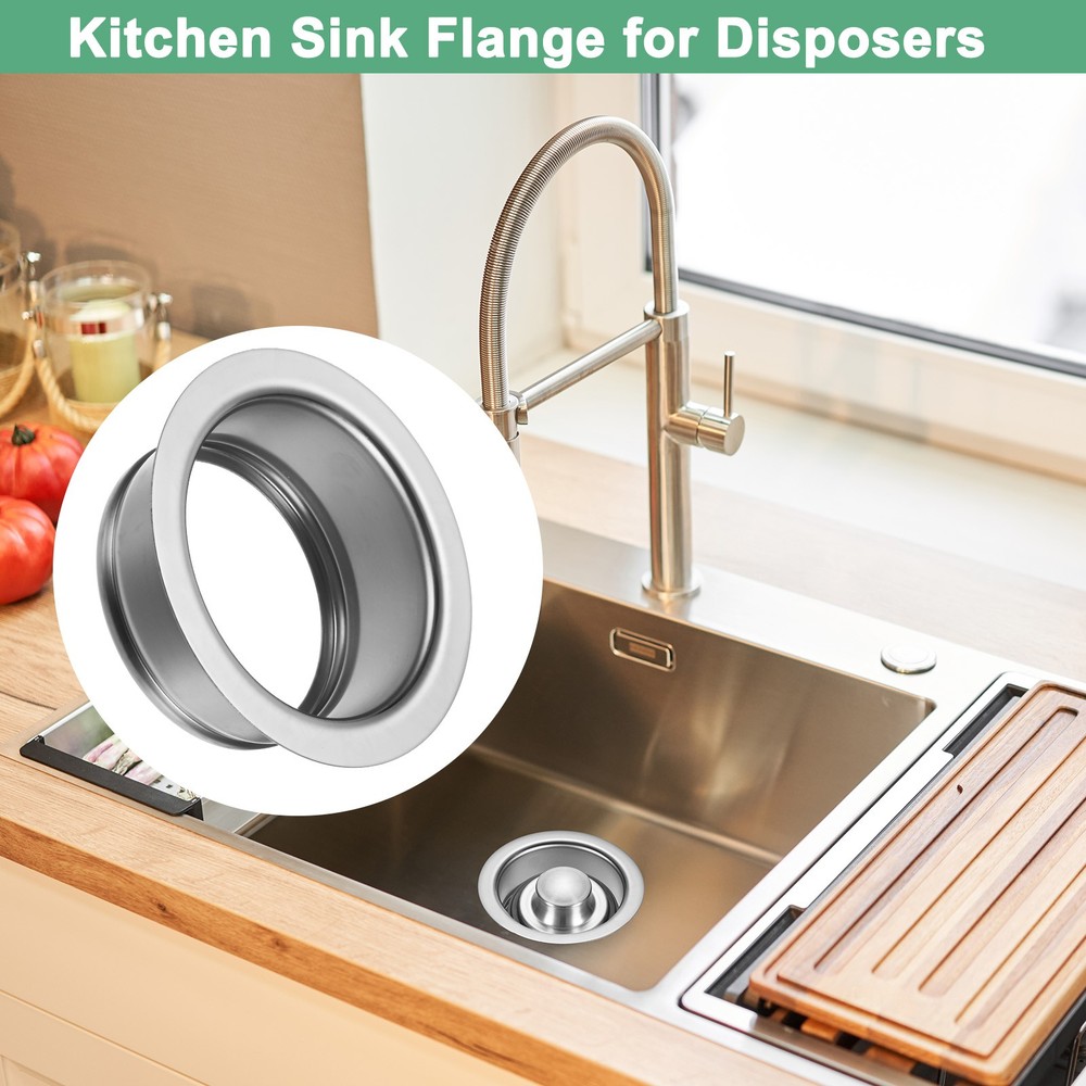 1-Pack Garbage Disposal Sink Flange for Garbage Disposal [Silver]