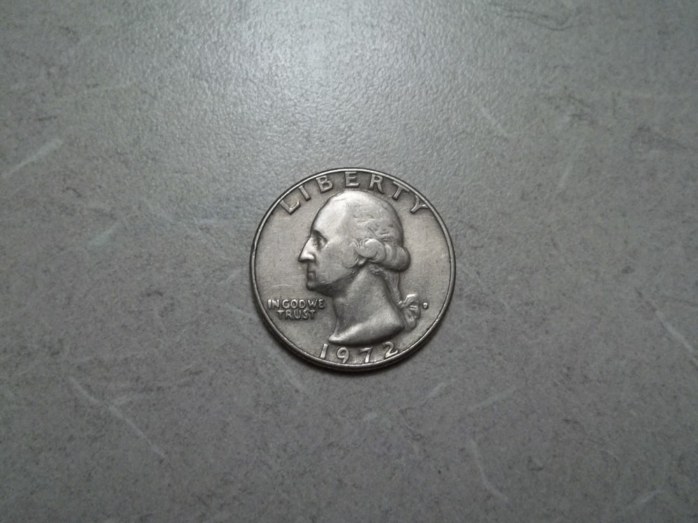 1972 D Washington Quarter, WITH FILLED D