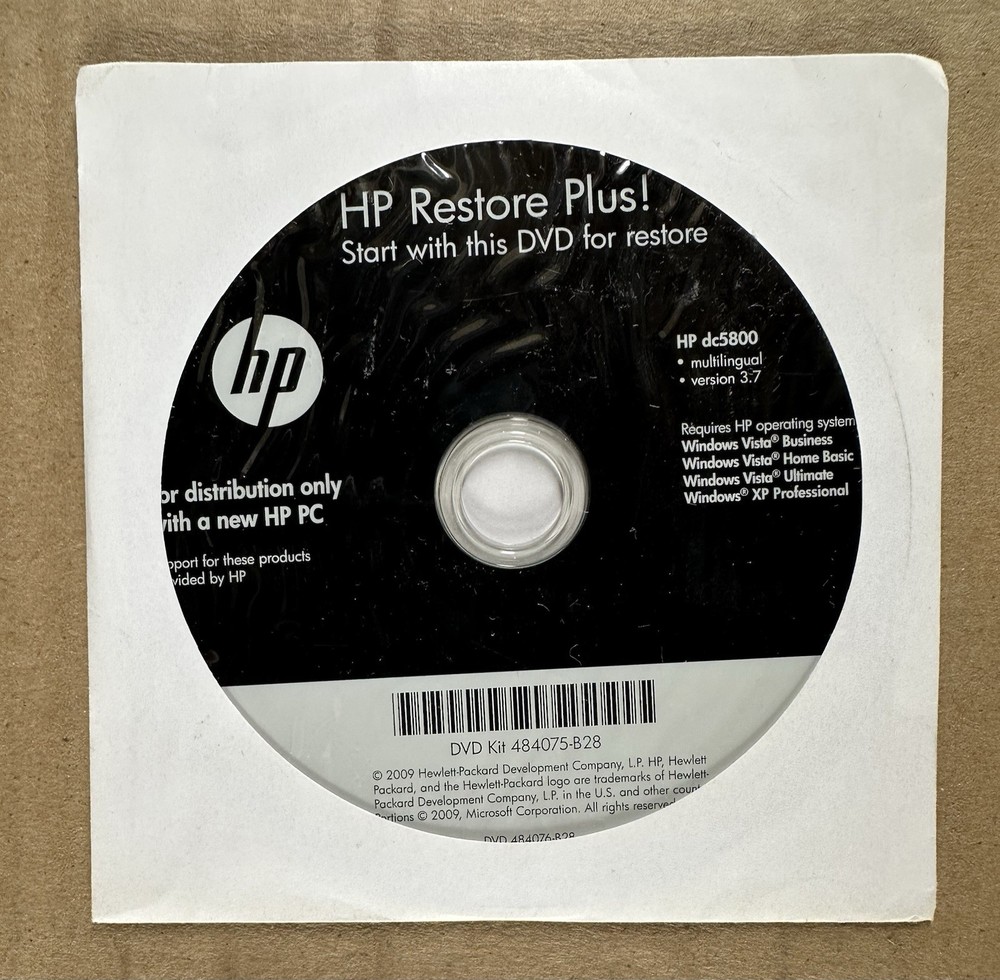 20 DISC LOT HP Restore Plus MICROSOFT WINDOWS Operating System INSTALLATION DVDs