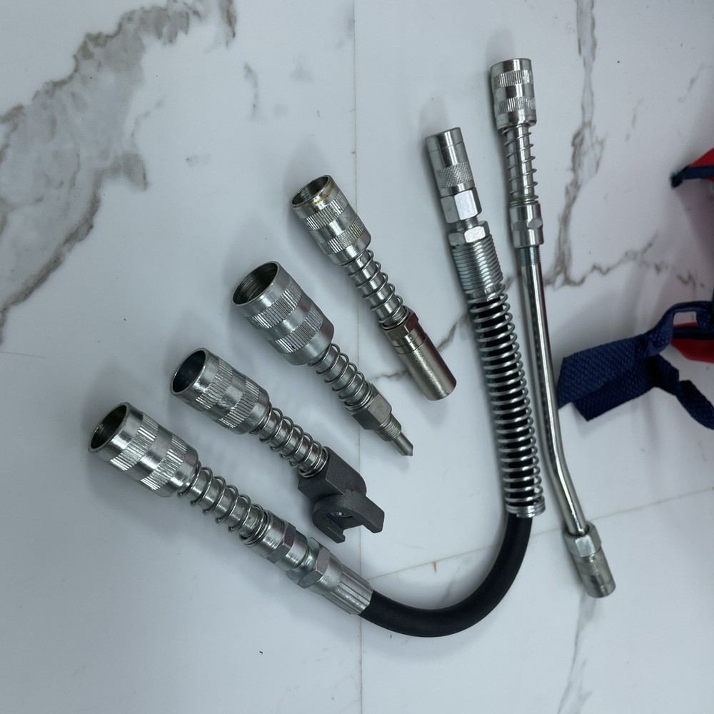 5 PCS Grease Gun Couplers, Quick Connect Greasing Accessory Kit Lubrication