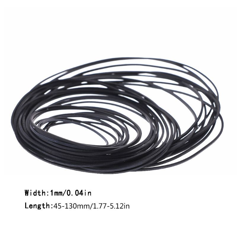 Rubber Belts for Electronics Universal Assorted Drive Flat Cassette Tape DVD