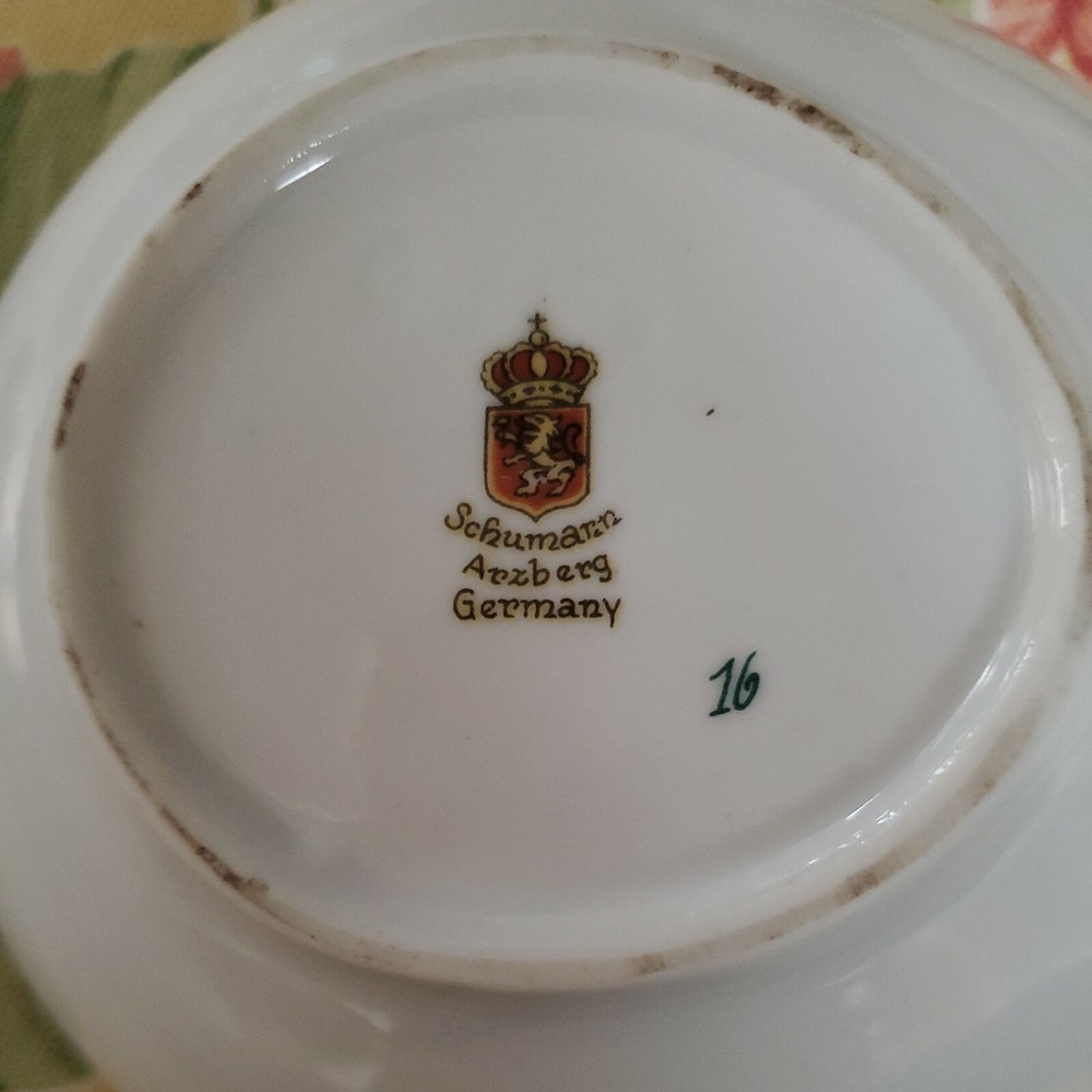 SCHUMANN GERMANY EGG SHAPED HANDPAINTED CANDY OR TRINKET BOWL
