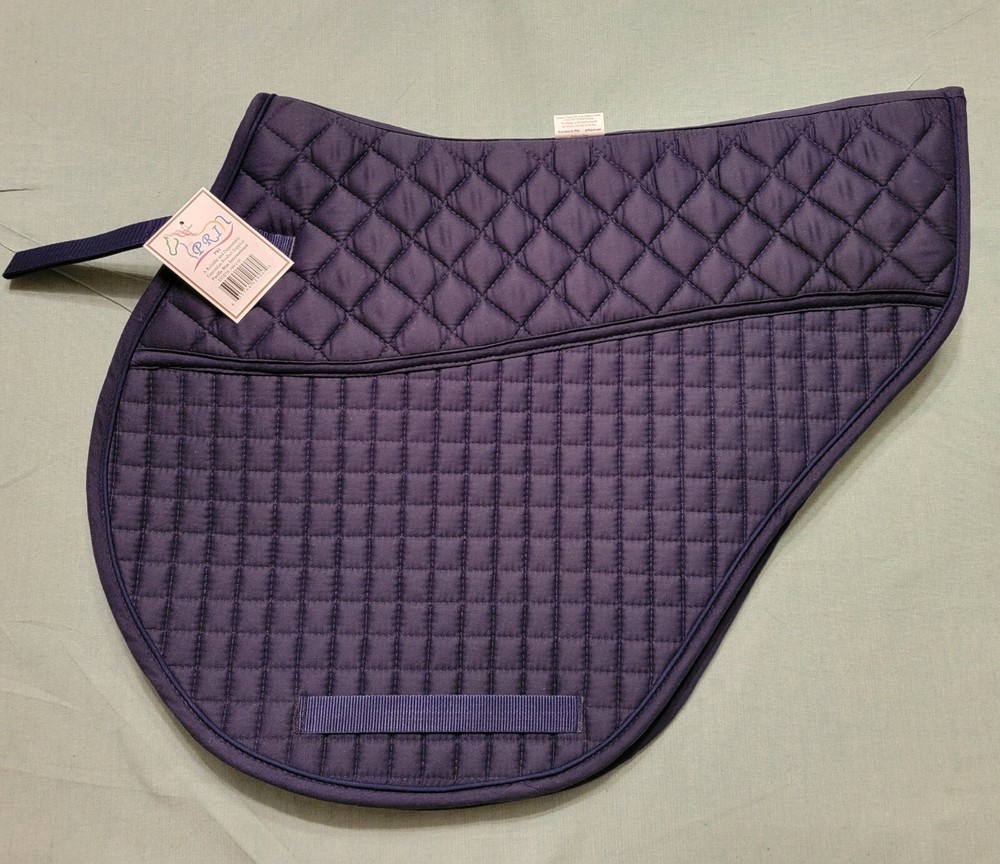 PRI PACIFIC RIM MEDIUM EVENTING QUILTED SADDLE PAD W/ EQUU-FELT (NAVY)