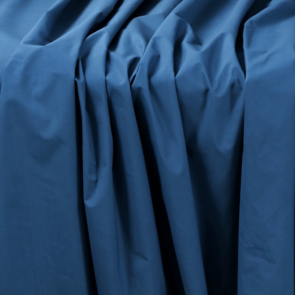 Fitted Flat Sheet Blue Cotton Rich Single Double King Queen Bed Sheets set