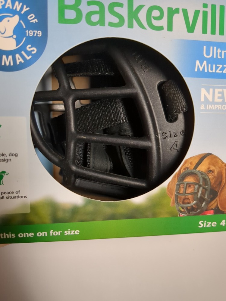Baskerville Ultra Muzzle, Size 4 For Dogs New In open Package!