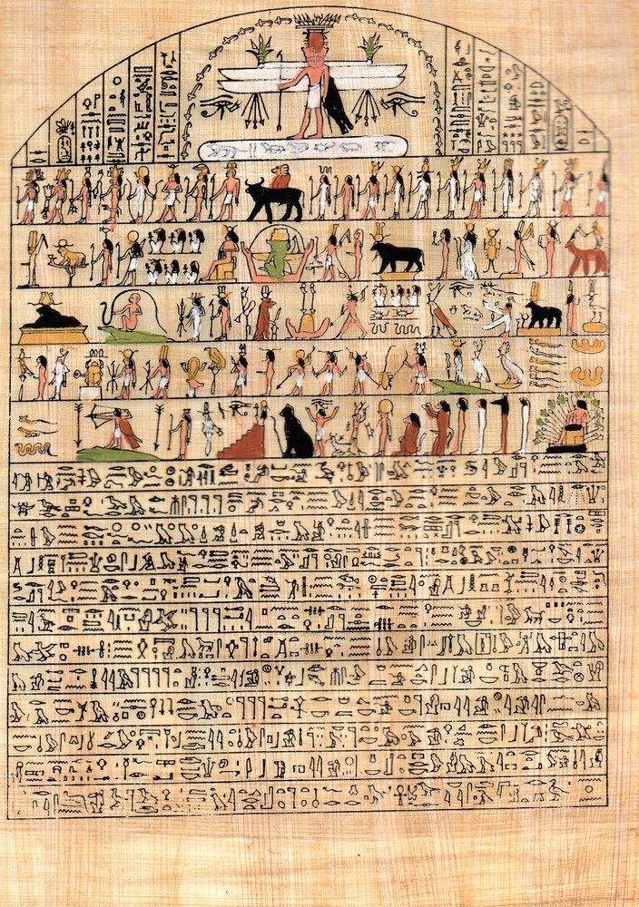 Handmade Egyptian Papyrus with vivid color designs.