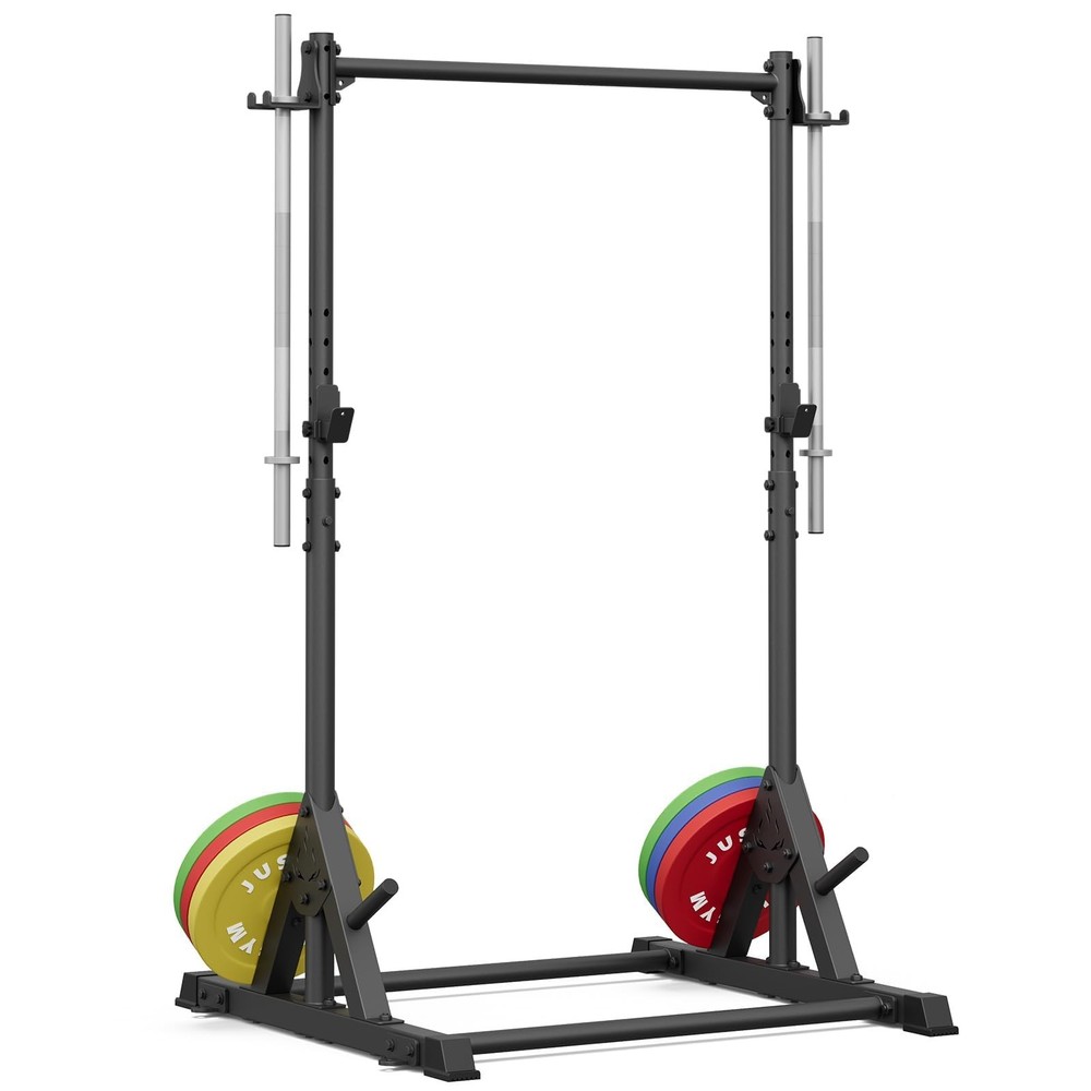 Squat Rack with Pull Up Bar, Heavy Duty 600LBS Weight Capacity Squat Rack