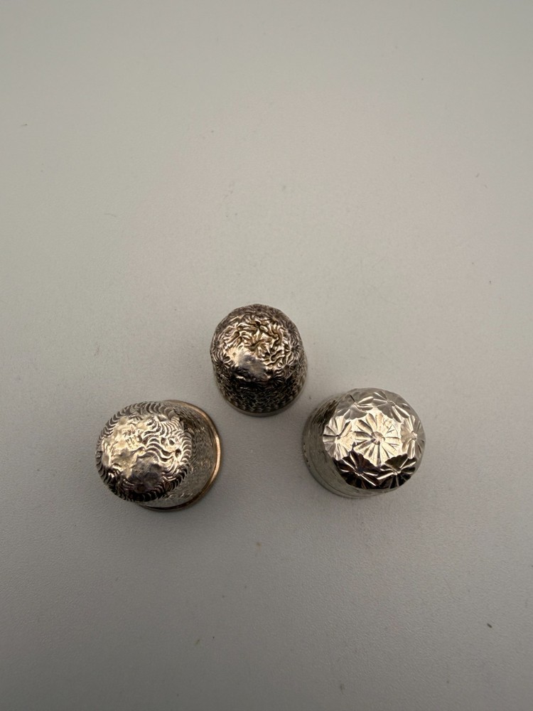 Antique Sterling Silver Thimble Lot