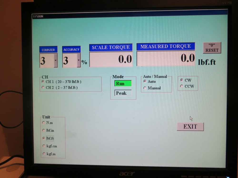 Tohnichi TF-500N Automatic Torque Wrench Tester Calibrator Computer Based