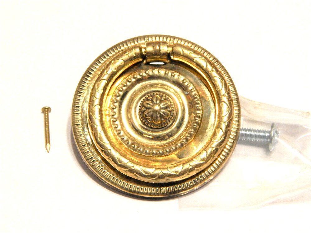 Ring Drawer Pull Colonial Revival Brass 2"
