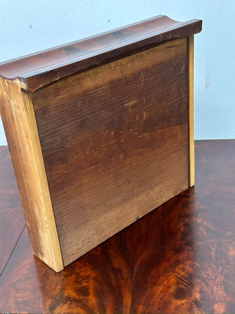 antique flame mahogany table empire classical drop leaf work night stand