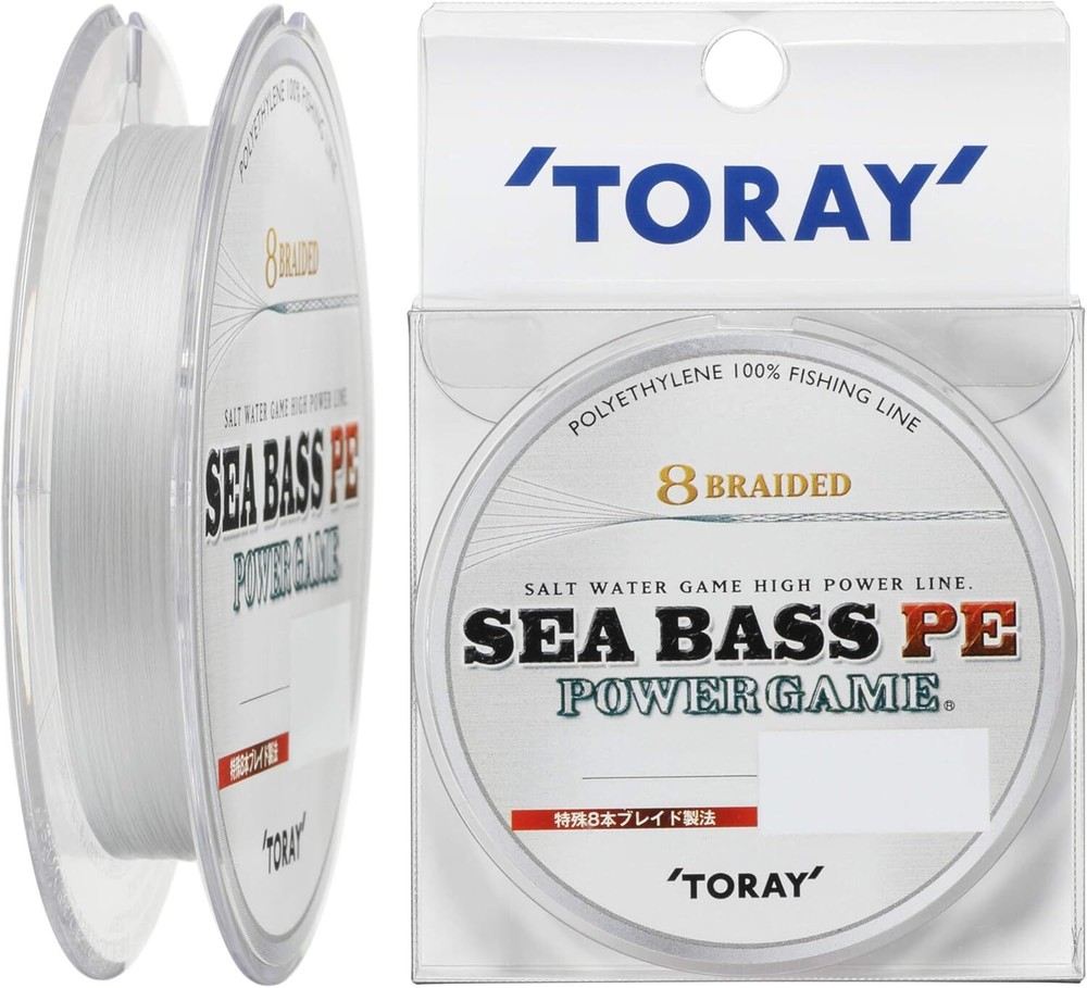 TORAY PE Line Seabass PE Power Game 150m 8 Strands White
