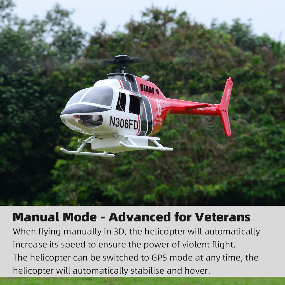 RTF B206 RC Helicopter X2 Flight control Model GPS Auto Return Roban 470 Size