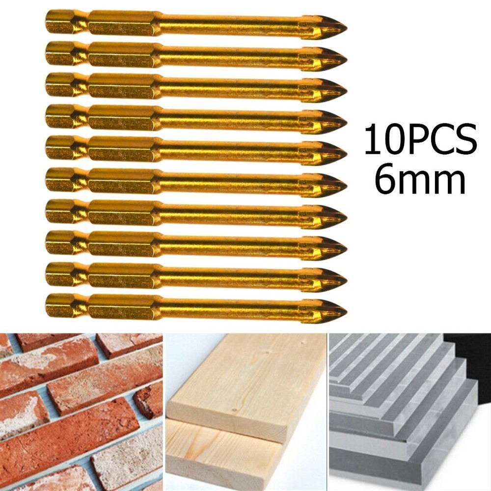 10pcs 6mm Multi-Material Tile Drill Bits Sets For Ceramic Porcelain Masonry Part