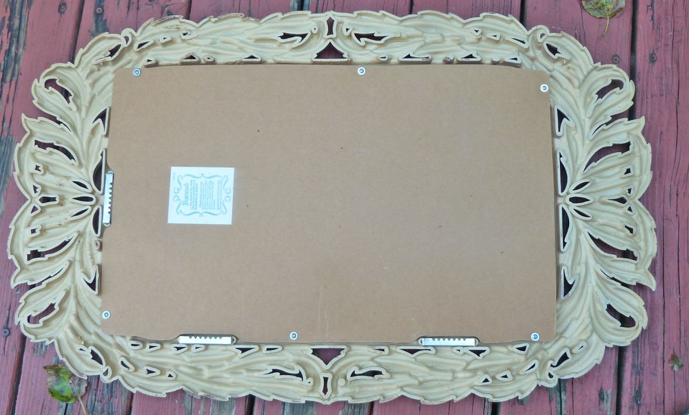 Burwood Rectangular Mirror Leaf Frame, 30 x 19 1970's