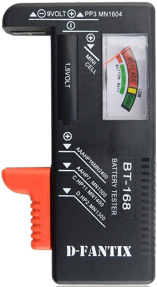 D-FantiX Battery Tester, Universal Checker Small small, Black