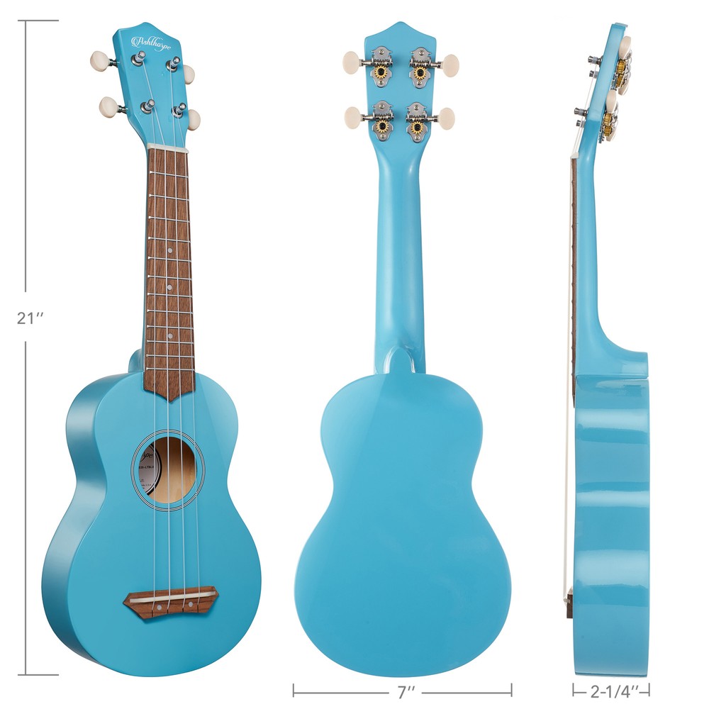 Soprano Ukulele Guitar for Beginners, 21" Uke Kids Starter Bundle Kit