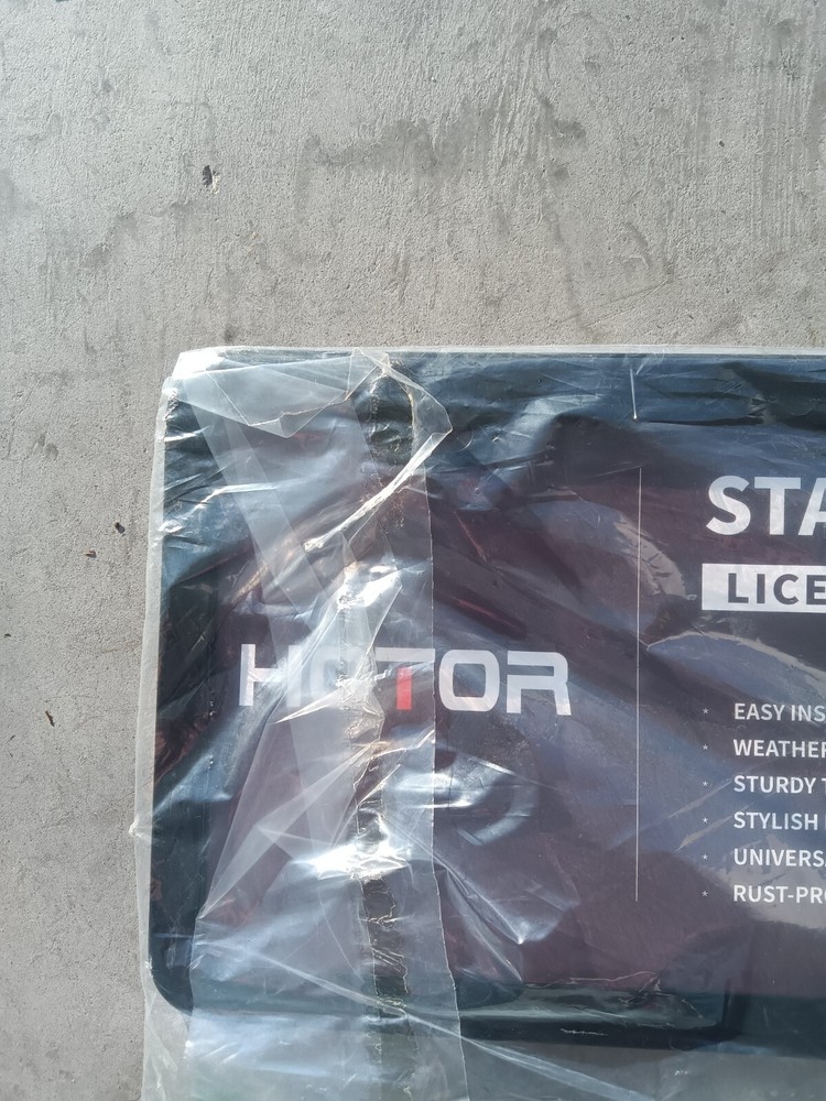 HOTOR Stainless Steel License Plate Frame New Black